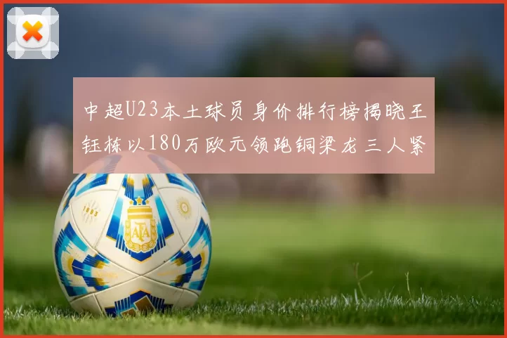 中超U23本土球员身价排行榜揭晓王钰栋以180万欧元领跑铜梁龙三人紧随其后